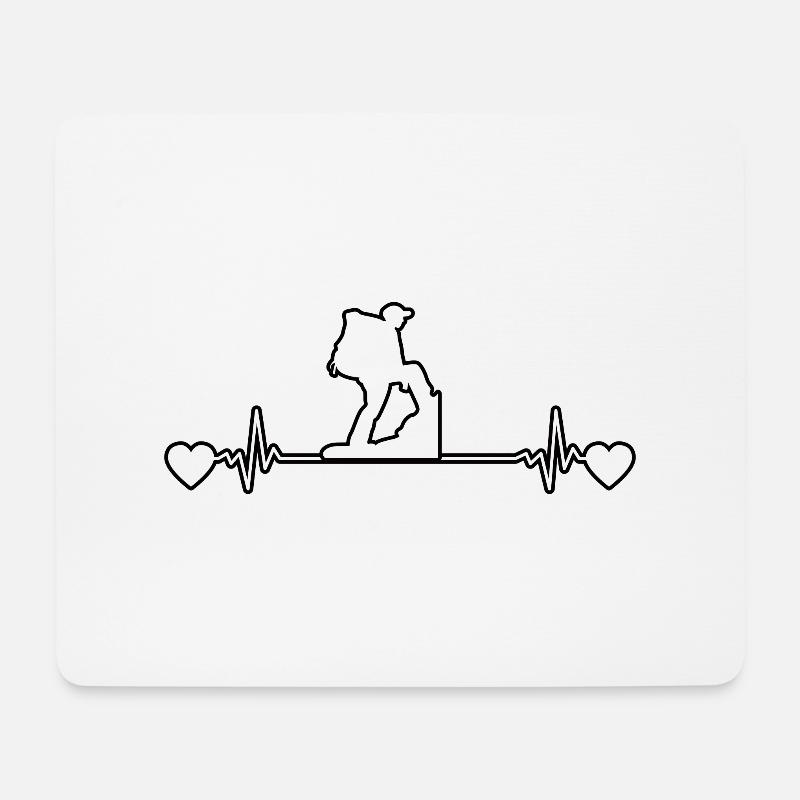 Hiking Mountain hiking Hiking Mountain hikers - Mouse Pad (horizontal) - white