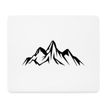 Mountains - Mousepad (Querformat) - Weiß - Vorne