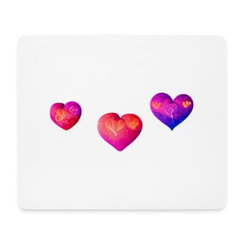 Saint-Valentin Engagement amoureux Fête des mères Mariage - Tapis de souris (format paysage) - blanc - Devant