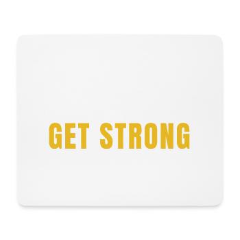 Get Fit Get Strong - Fitness Gift with Dumbbells - Mouse Pad (horizontal) - white - Front