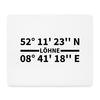 Löhne Koordinaten - Mousepad (Querformat) - Weiß - Vorne