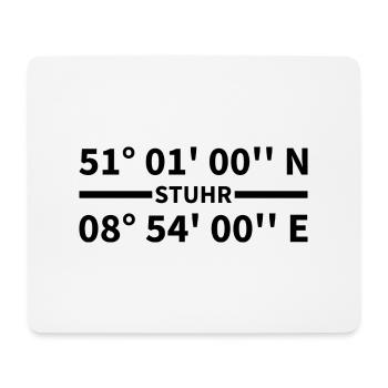 Stuhr coordinates - Mouse Pad (horizontal) - white - Front