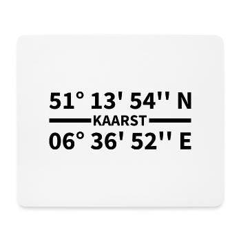 Kaarst Koordinaten - Mousepad (Querformat) - Weiß - Vorne