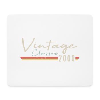 Vintage Original since 2000 Geburtstag Retro 2000 - Mousepad (Querformat) - Weiß - Vorne