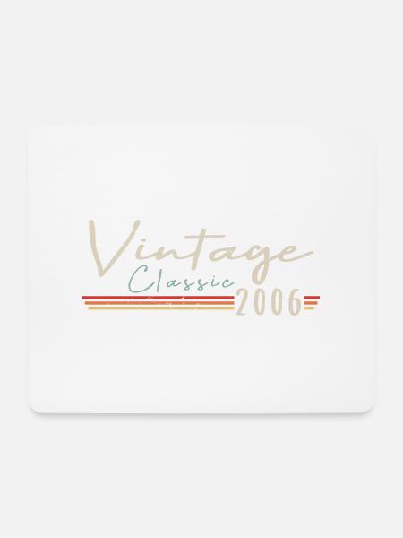 Vintage Original since 2006 Geburtstag Retro 2006 - Mousepad (Querformat) - Weiß