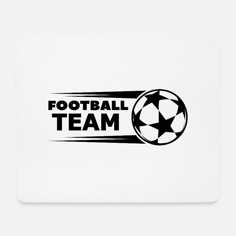 Fußball Soccer - Mousepad (Querformat) - Weiß