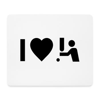 Design cool « I Love Cricket » pour lui et elle - Tapis de souris (format paysage) - blanc - Devant