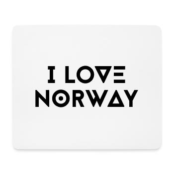 I LOVE NORWAY - Mousepad (Querformat) - Weiß - Vorne