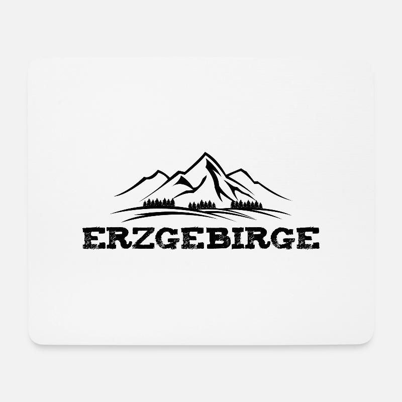Erzgebirge Retro - Mousepad (Querformat) - Weiß