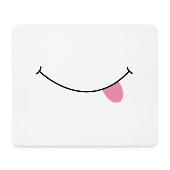 Bouche qui rit | Langue, dictons drôles, amusement - Tapis de souris (format paysage) - blanc - Devant