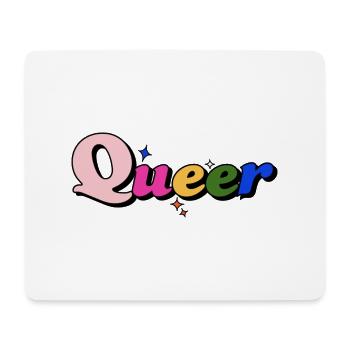 QUEER LGBTQ+ PRIDE SLOGAN - Mousepad (Querformat) - Weiß - Vorne