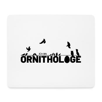 Chemise d’ornithologue - Tapis de souris (format paysage) - blanc - Devant