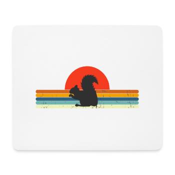 Vintage Waschbär Retro Sonnenuntergang - Mousepad (Querformat) - Weiß - Vorne