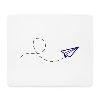 avion en papier - Tapis de souris (format paysage) - blanc - Devant