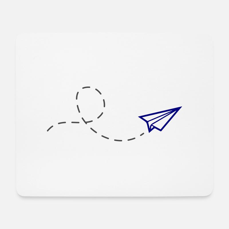 papierflieger - Mousepad (Querformat) - Weiß