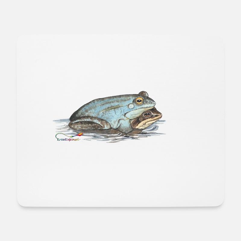 Moorfrosch - Mousepad (Querformat) - Weiß