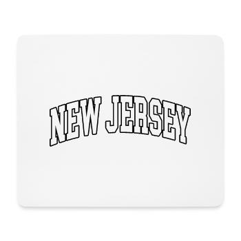 New Jersey white black - Mousepad (Querformat) - Weiß - Vorne