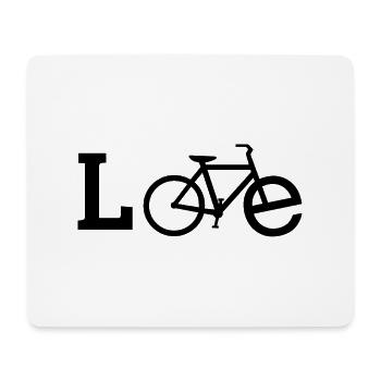 Vélo amour - Tapis de souris (format paysage) - blanc - Devant