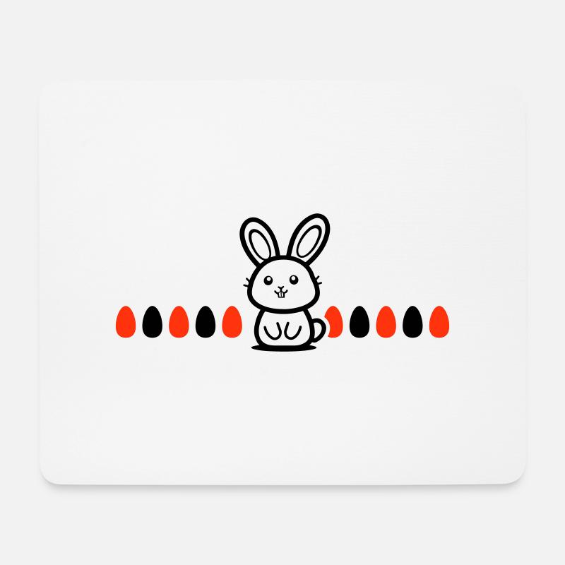 Hase Ostern - Mousepad (Querformat) - Weiß