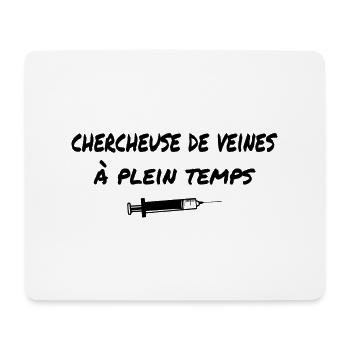 Chercheuse De Veines à Plein Temps - Tapis de souris (format paysage) - blanc - Devant