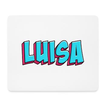 Motif du nom : Luisa - Tapis de souris (format paysage) - blanc - Devant