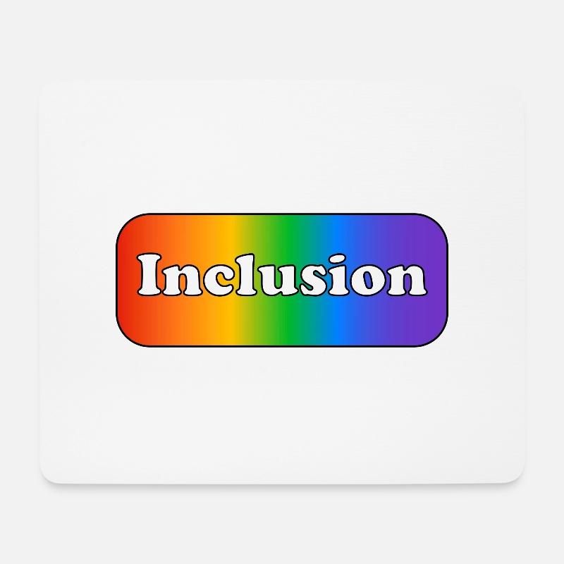 Inklusion Regenbogen - Mousepad (Querformat) - Weiß