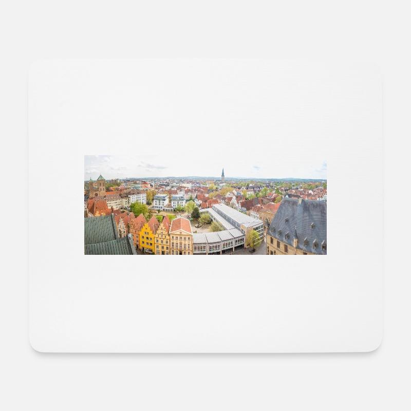 Altstadt Osnabrück Panoramablick von St. Marien - Mousepad (Querformat) - Weiß