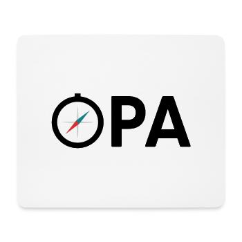 Opa Großvater Kompass Expedition Geschenkidee - Mousepad (Querformat) - Weiß - Vorne