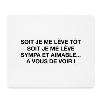 cadeau citation humoristique original drole phrase - Tapis de souris (format paysage) - blanc - Devant