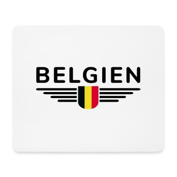 Ich liebe Belgien Design T-Shirt Outfit - Mousepad (Querformat) - Weiß - Vorne