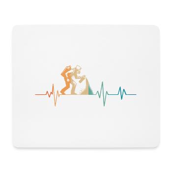 Retro Heartbeat Graffiti - Mouse Pad (horizontal) - white - Front