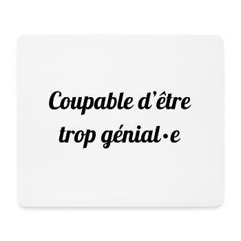 trop genial - Tapis de souris (format paysage) - blanc - Devant