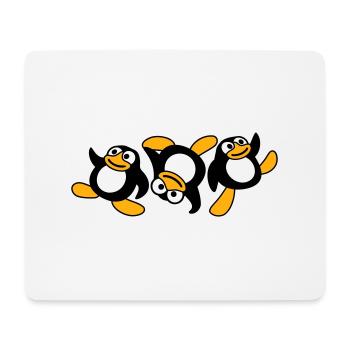 Drei Breakdance Pinguine Tanzende Party Spaß Musik - Mousepad (Querformat) - Weiß - Vorne