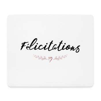 BRAVO. FELICITATIONS. NAISSANCE. ANNIVERSAIRE. BAC - Tapis de souris (format paysage) - blanc - Devant
