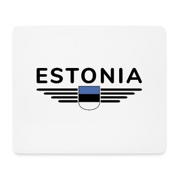 T-shirt de l’Estonie – Pour les vrais fans - Tapis de souris (format paysage) - blanc - Devant