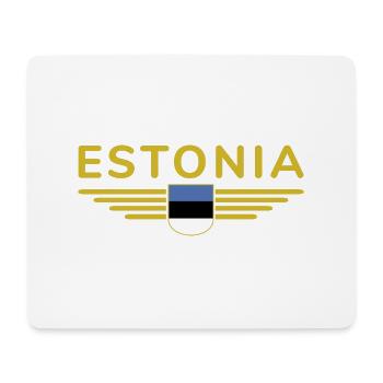 T-shirt de l’Estonie – Pour les vrais fans - Tapis de souris (format paysage) - blanc - Devant