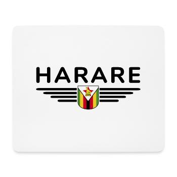 T-shirt Harare pour les fans du Zimbabwe - Tapis de souris (format paysage) - blanc - Devant