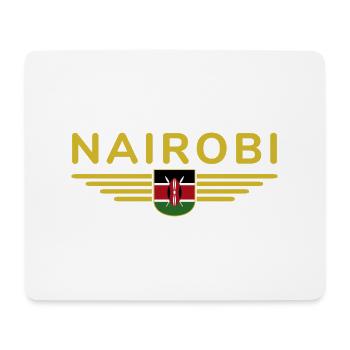 Nairobi Fans: T-Shirt für Kenia-Liebhaber - Mousepad (Querformat) - Weiß - Vorne