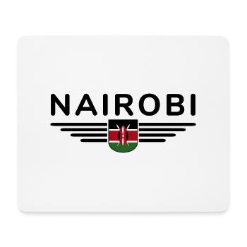 Nairobi Fans: T-Shirt für Kenia-Liebhaber - Mousepad (Querformat) - Weiß - Vorne