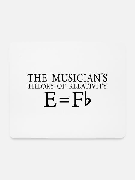Musiker E=F Flat Piano Music Witz : Lustiges Klavier - Mousepad (Querformat) - Weiß