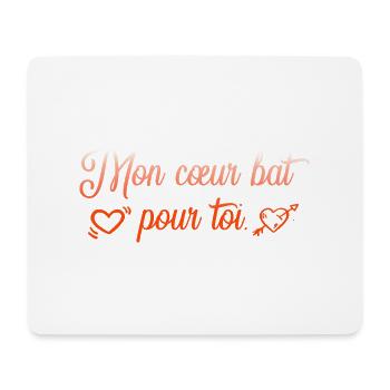 VALENTINSTAG HERZ LIEBE LIEBE ROSE 5 - Mousepad (Querformat) - Weiß - Vorne