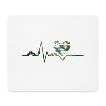 Natur - Herzschlag - Mousepad (Querformat) - Weiß - Vorne