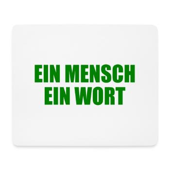 ein mensch ein wort - Mousepad (Querformat) - Weiß - Vorne