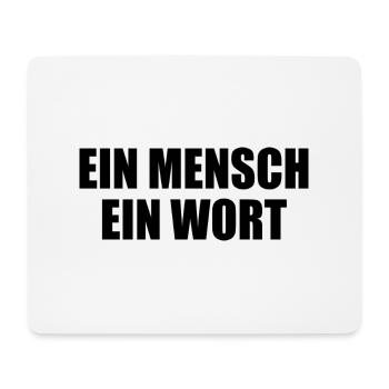 ein mensch ein wort - Mousepad (Querformat) - Weiß - Vorne