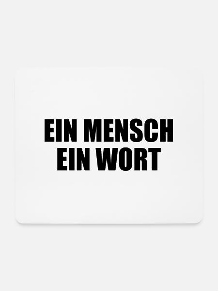 ein mensch ein wort - Mousepad (Querformat) - Weiß