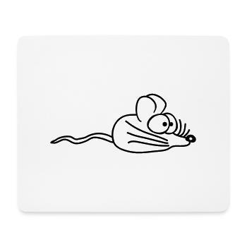 Maus Mäuschen Süße Kleine Ratte Nager Freundlich - Mousepad (Querformat) - Weiß - Vorne