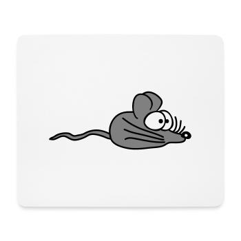 Maus Mäuschen Süße Kleine Ratte Nager Freundlich - Mousepad (Querformat) - Weiß - Vorne
