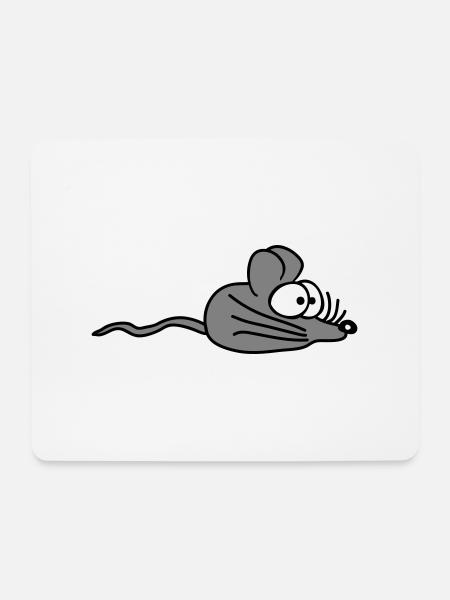 Maus Mäuschen Süße Kleine Ratte Nager Freundlich - Mousepad (Querformat) - Weiß