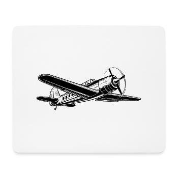 Flugzeugpilot Flugplatz Flugsport - Mousepad (Querformat) - Weiß - Vorne