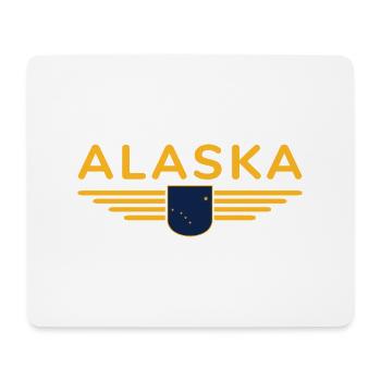 Alaska Fan T-Shirt – USA-Style - Mousepad (Querformat) - Weiß - Vorne